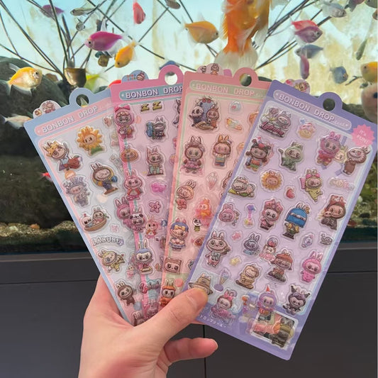 3Dステッカー　ラブブ、サンリオシリーズ